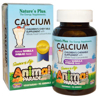 NaturesPlus Animal Parade Calcium - 90 tabletek do żucia