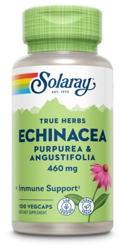 Solaray Echinacea Angustifolia Purpurea 460 mg 100 kapsułek roślinnych