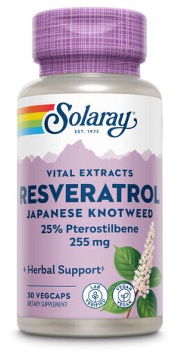 Solaray Super resweratrol 250 mg 30 kapsułek roślinnych