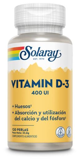 Solaray Witamina D 400IU 120 perełek