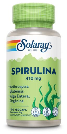 Spirulina 410 mg 100 kapsułek roślinnych