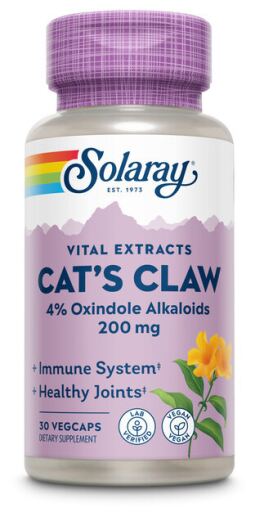 Solaray Pazur kota 200 mg 30 kapsułek roślinnych
