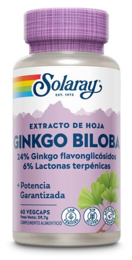 Solaray Miłorząb japoński 60 mg 60 kapsułek