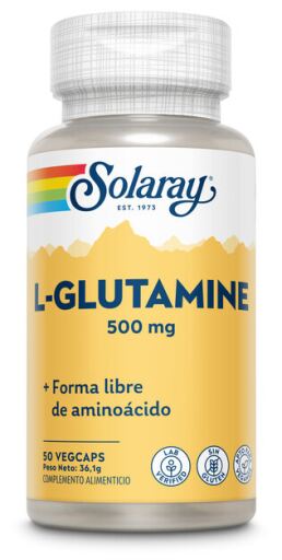 Solaray L-glutamina 500 mg 50 kapsułek