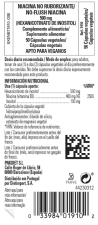 Niacyna nie powodująca rumieńców 500 mg 50 kapsułek