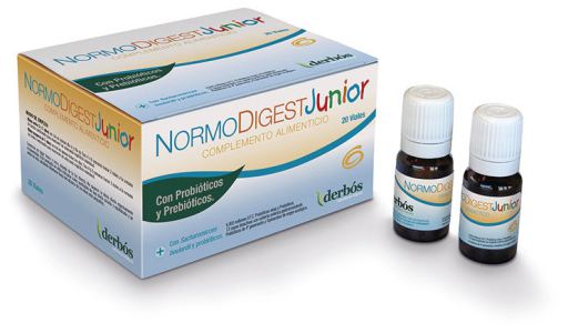 Normodigest Junior 20 ampułek pomaga w regeneracji flory jelitowej
