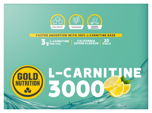 GoldNutrition L-karnityna 3000 mg Cytryna 20 fiolek
