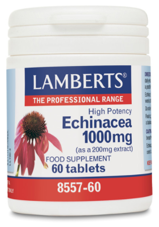 Lamberts Echinacea 1000 mg plus witamina C 40 mg i cynk 2,5 mg 60 kapsułek