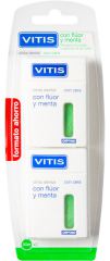 Vitis Dental Tape z fluorem i miętą 2x50 ml