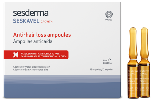 Ampułki przeciw wypadaniu włos&oacute;w Seskavel Growth 12 x 18 ml
