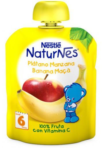 Naturnes Puree Jabłko Banan + 6 miesięcy 90 gr