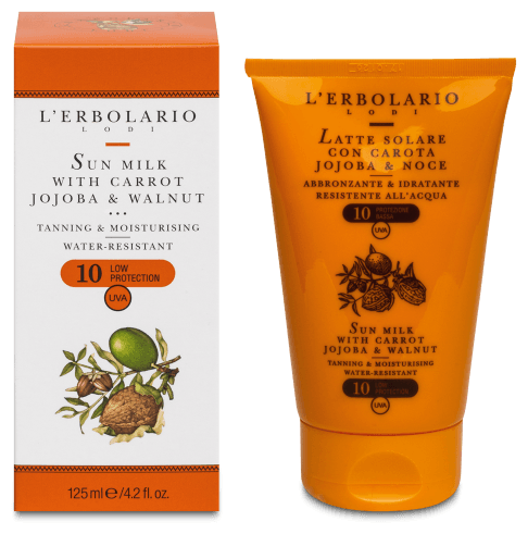 Mleczko do opalania z marchewką jojoba i orzechem włoskim SPF 10 125 ml