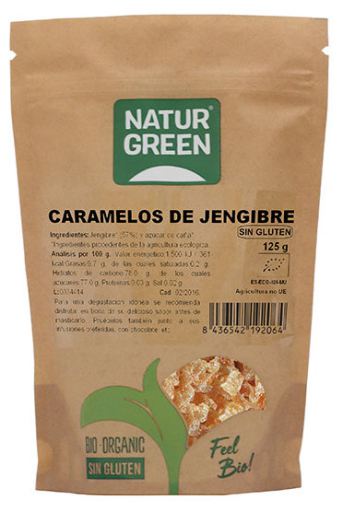 Naturgreen Organiczne cukierki imbirowe 125gr
