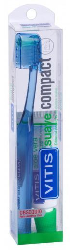 Kompaktowa średnia szczoteczka do zębów + aloes 15 ml