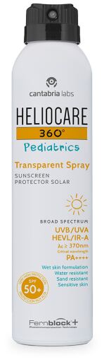 Heliocare 360 Pediatrics Transparentny spray SPF 50+ 200 ml