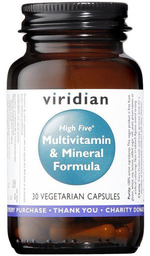 Viridian High Five Multivitamins and Mineral Formula 30 Vegetable Capsules
