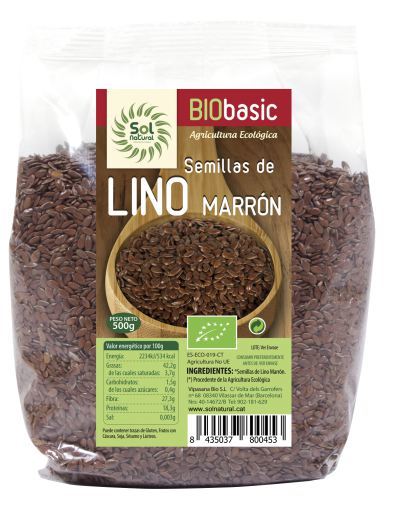 Organiczne brązowe nasiona lnu 500 gr
