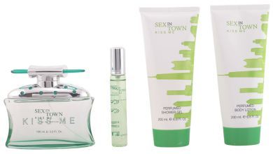 Sex In Town Kiss Me woda perfumowana 100 ml Vapo. + Mleczko do ciała 200 ml + żel 200 ml + woda perf