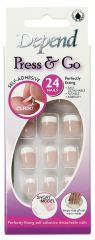 Press &amp; Go Short Pink Adhezyjny Manicure French Nails