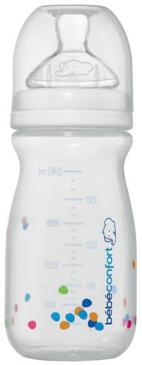 Butelka 240 ml ze smoczkiem silikonowym M (średni przepływ)