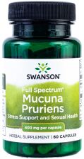 Pełne spektrum Mucuna Pruriens 400 mg 60 kapsułek