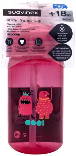 Booo R&oacute;żowa butelka ze słomką