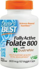 W pełni aktywny kwas foliowy 800 z Quatrefolic 800 mcg 60 wegetariańskich kapsułek