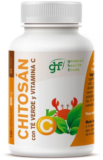 Chitozan z zieloną herbatą i witaminą C 600 mg 100 kapsułek