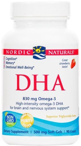 DHA 830 mg Omega-3 Strawberry 90 Kapsułki