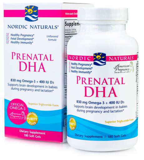 Prenatalny DHA 830 mg Omega 3 500 mg 180 Kapsułek