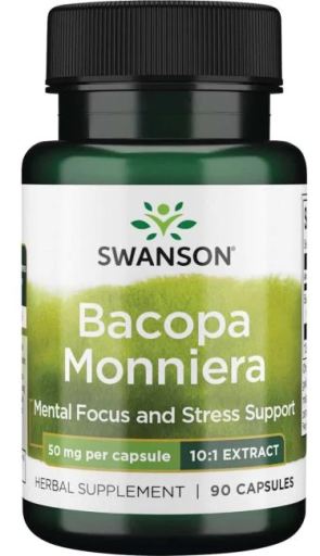 Bacopa Monniera 10: 1 Ekstrakt 50 mg 90 kapsułek
