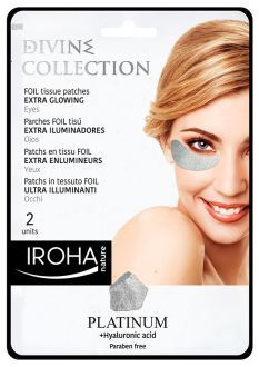 Platynowe plastry na oczy, dodatkowe świecące 2 sztuki