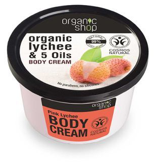Organic Shop Lychee Krem do ciała i olejki organiczne 250 ml
