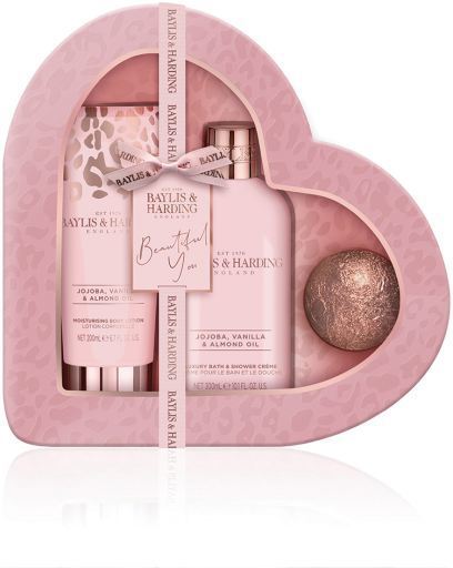 Zestaw serca z olejkiem z jojoby, wanilii i migdał&oacute;w