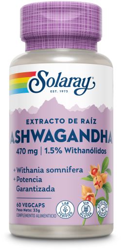 Ashwagandha 470 mg 60 kapsułek roślinnych