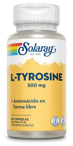 Solaray L-tyrozyna 500 mg 50 kapsułek roślinnych