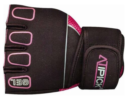 Rękawiczki treningowe GTH1010 czarno-r&oacute;żowe rozmiar L.