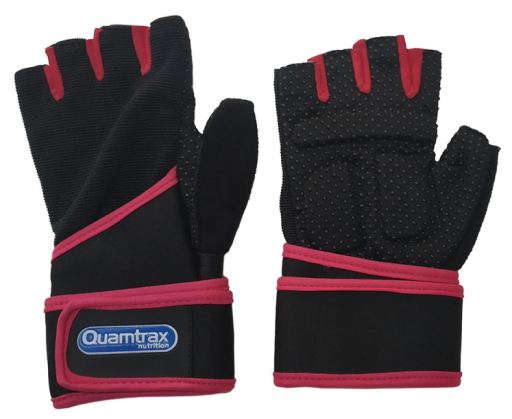 Rękawiczki fitness Sk&oacute;ra Sztuczna R&oacute;żowa L