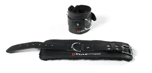 Bransoletka na kostkę z czarnej sk&oacute;ry