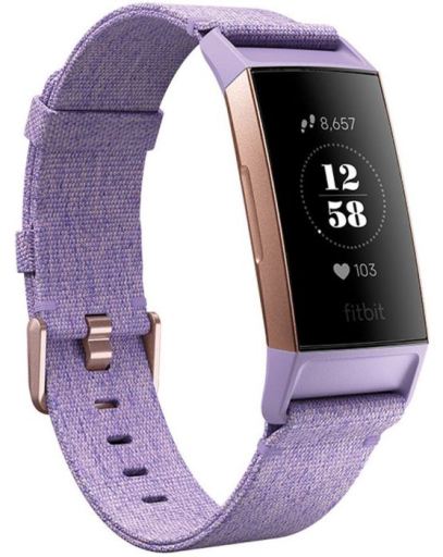 Naładuj 3 lawendową tkaną bransoletkę do aktywności fizycznej