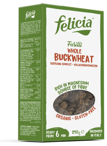 Felicia Bio Makaron Pełnoziarnisty Saraceno Fusilli 250 gr