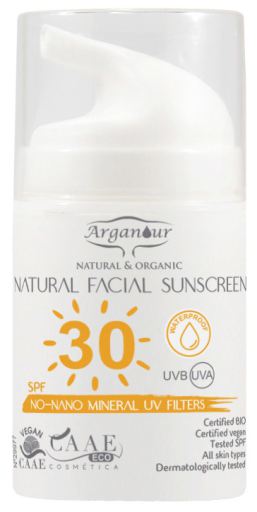 Naturalny i organiczny krem przeciwsłoneczny do twarzy Spf50 50 ml
