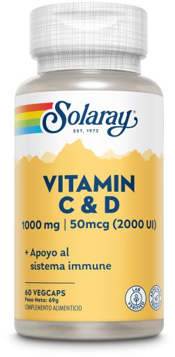 Witamina C 1000 mg + D 2000 IU 60 kapsułek wegetariańskich