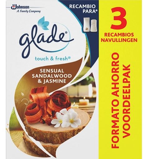 Refill Air Freshener A Sensual Touch drzewo sandałowe i jaśmin 3 sztuki