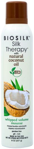 Pianka zwiększająca objętość oleju kokosowego Silk Therapy 227 gr