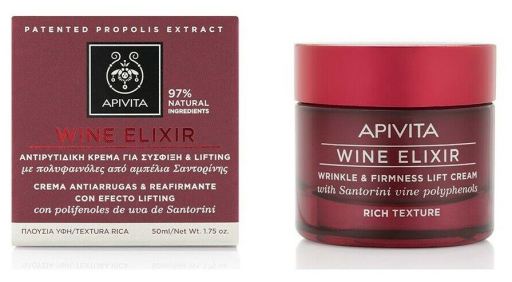 Apivita Wino Eliksir zmarszczek i jędrność Krem o bogatej konsystencji 50 ml