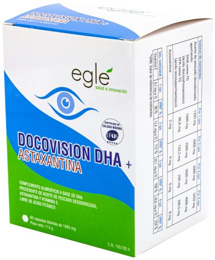 Docovision DHA + Astaksantyna 60 kapsułek
