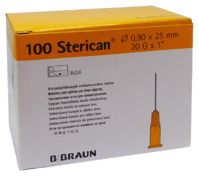 Igły Sterican Yellow 25x9 mm 100 szt.