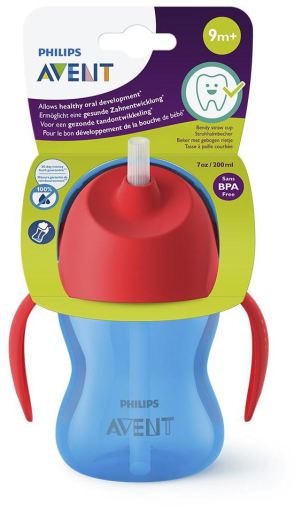 Philips Szklanka ze słomką i uchwytami 210 ml