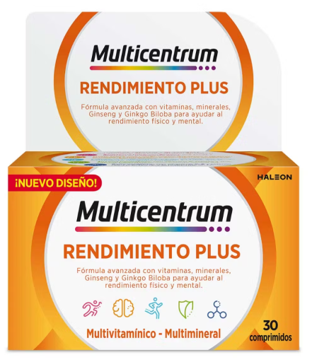 Multicentrum Performance Plus z żeń-szeniem i miłorzębem 30 tabletek